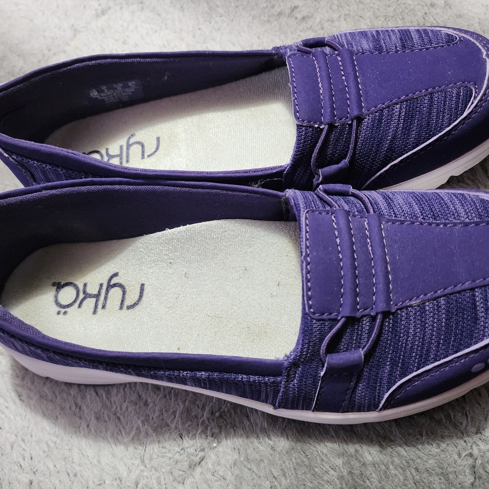 Ryka Purple Flats Comfortable Slip-On Loafers